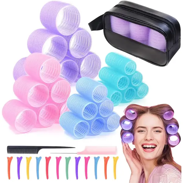 Hair Curling Roller ABS Plastic 1.73" Pink