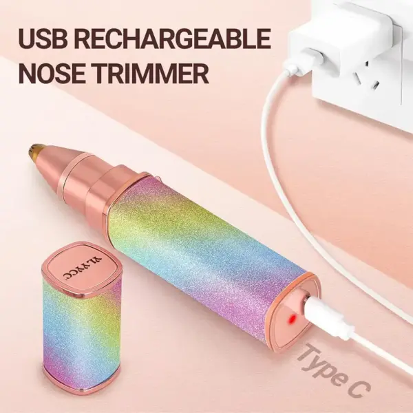 Rechargeable Facial Hair Removal Eyebrow Trimmer 2 In 1